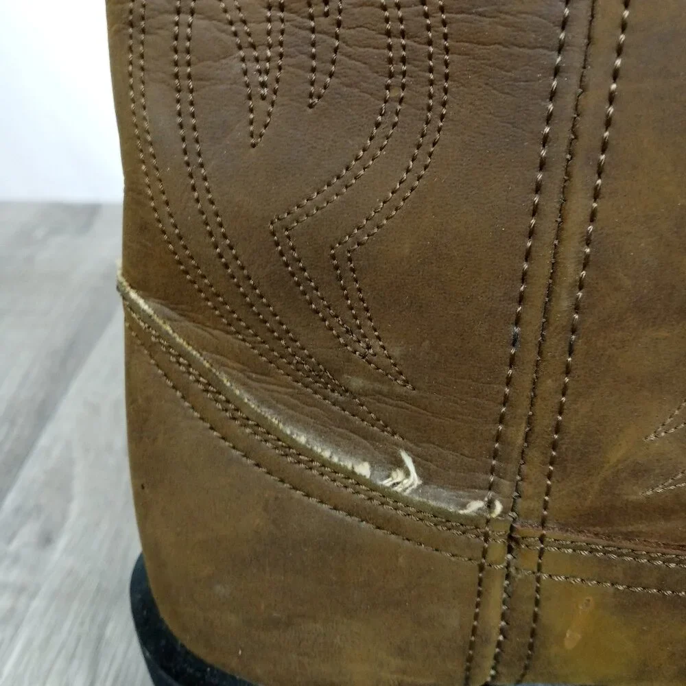 Justin Boots Men's 10.5 D Western No Lace Leather Boots
